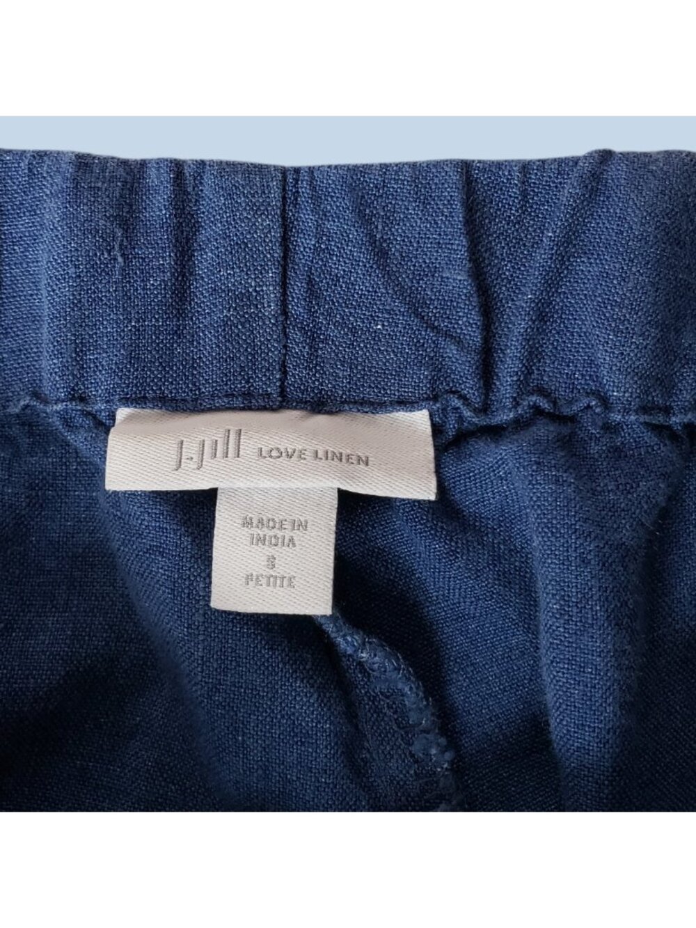 J.Jill Love Linen Wide-Leg Crop Pants Blue  Petite Small - Picture 12 of 14